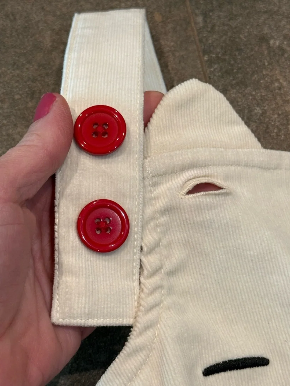 Hello Kitty Red Corduroy Overalls - Picture 5 of 7